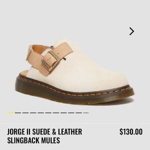 Doc Marten Jorge II Suede & Leather Slingback Mules